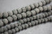 6mm Round Black Unwaxed Lava Stone Beads