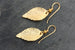 Gold leaf earrings