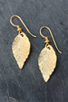 Gold leaf earrings