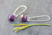 Amethyst long sterling silver semi-precious earrings. (February birthstone)