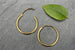20mm plain sterling silver gold plated hoops.