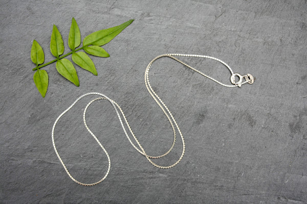 Simple Fine Sterling Silver Chain- 16inches