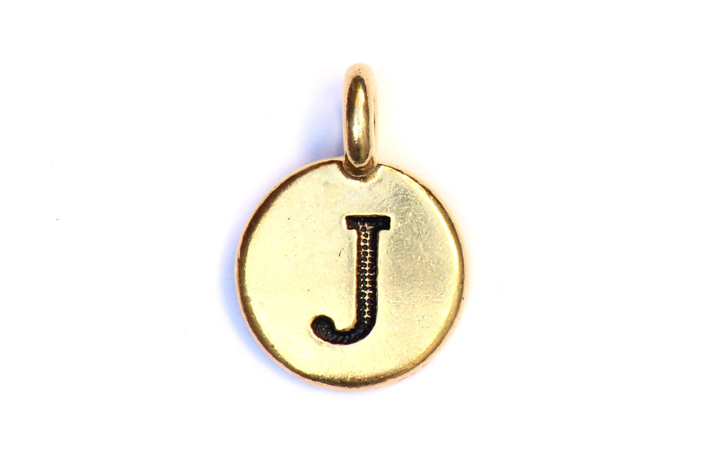 Kerrie Berrie Gold Plated Pewter Tierracast Initial Alphabet Letter Charm