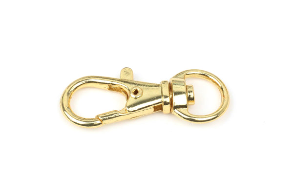 Medium Gold Keyring Swivel Clasp – 32mm x 11mm