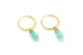 Gold Filled Hoop Earrings with Amazonite Crystals