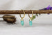 Gold Filled Hoop Earrings with Amazonite Crystals