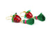 Handmade Glass Strawberry & Tassel Drop Earrings