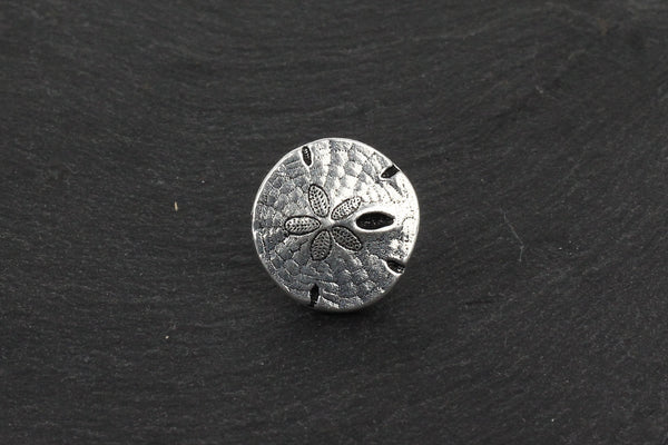 Silver-plated Tierracast Sand Dollar Button – 17mm