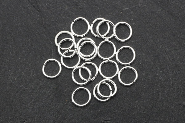 Sterling 925 Silver Jump Ring, 4mm 5mm 6mm Closed Jump Rings, 21 Gauge Round Ring, Silver Jewelry Findings, 10 Pcs, FD-JRC