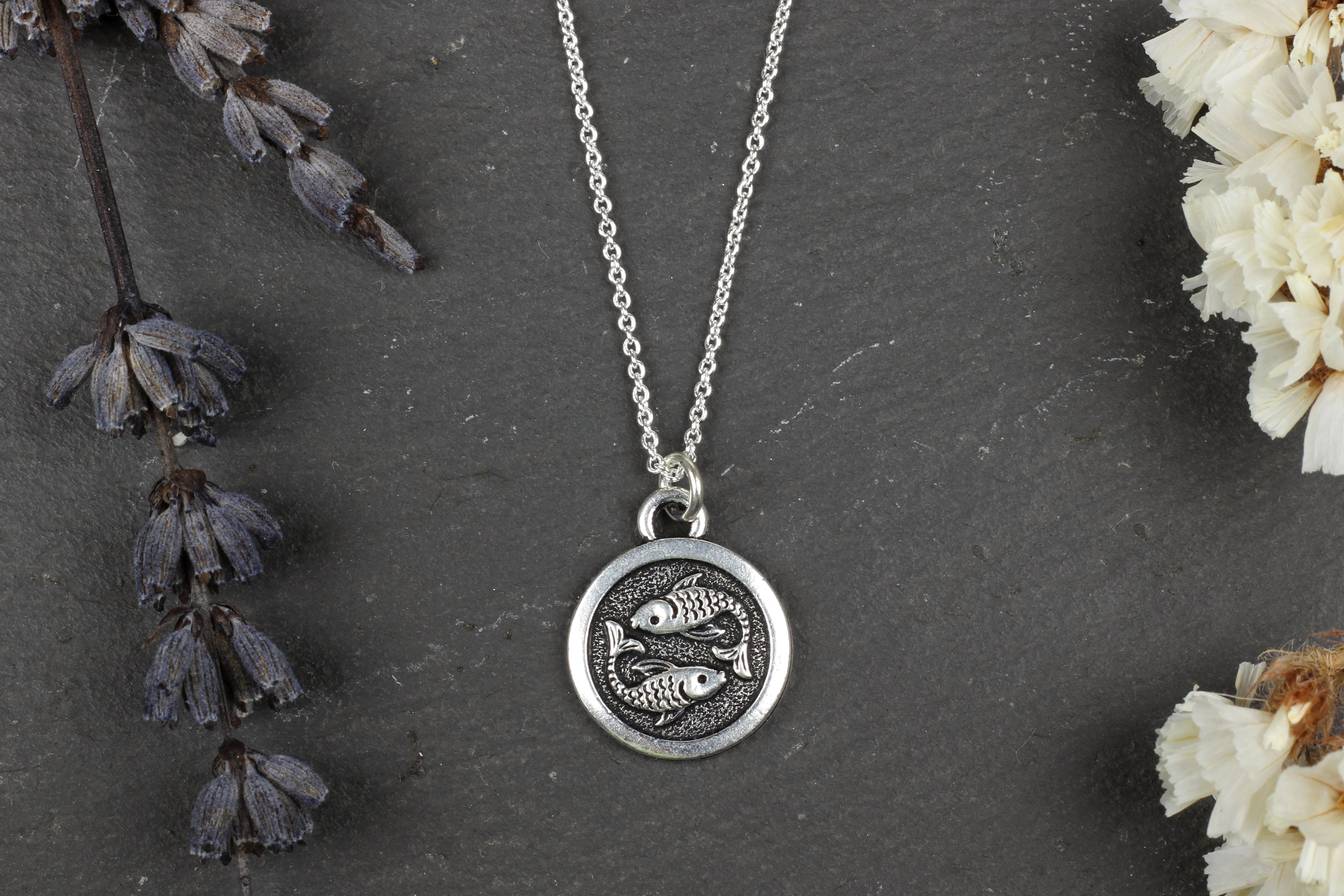 Sterling Silver She is Zodiac Necklace - Pisces – by charlotte