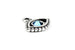 Silver Swarovski Crystal Evil Eye Charm