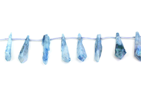 Blue Quartz Top-drilled 'Nugget' Beads (16 Beads)