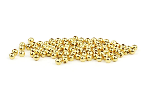 Gold Plated Spacer Beads – 2mm (100pcs)