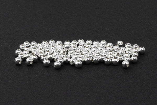 Silver Plated Spacer Beads – 4mm (100pcs)