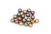 Matte Multicoloured Metallic Round Beads for Jewellery Making