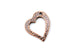 Antique Copper Tierracast Hammered Heart Charm