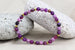 Purple Agate & Czech Glass Beaded Bracelet
