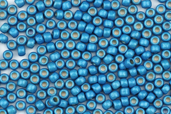 Galvanised Aqua Sky (Deep Turquoise Blue) Seed Beads for Jewellery Making – SIZE 8 / 10g