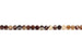 Natural Striped Agate Bead Strand (Grade A) in Frosted Coffee - 8mm w/ 1mm Hole (Approx. 47 beads)