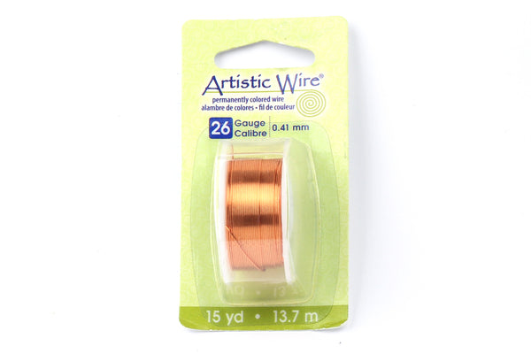Kerrie Berrie Artistic Craft Wire for Jewellery Making in Natural Copper-look finish. Gauges available 18GA, 20GA, 22GA, and 26GA