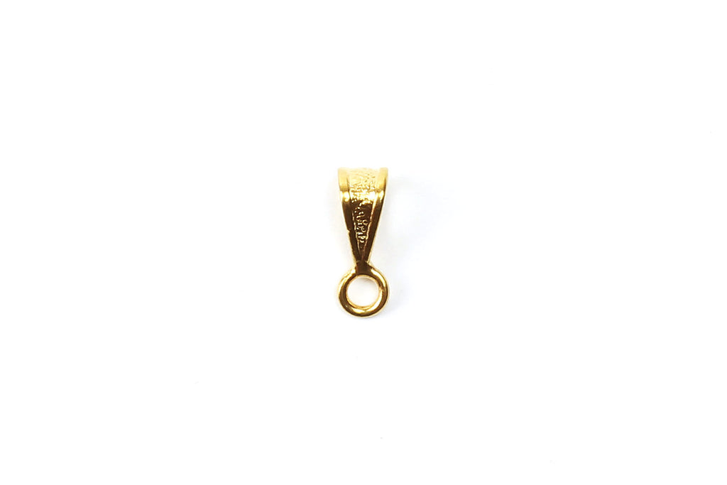 Bail with Loop - Gold Plated -  10mm x 3mm (1 pc)
