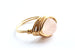 Rose Quartz and Brass / Bronze Wire-wrapped Ring