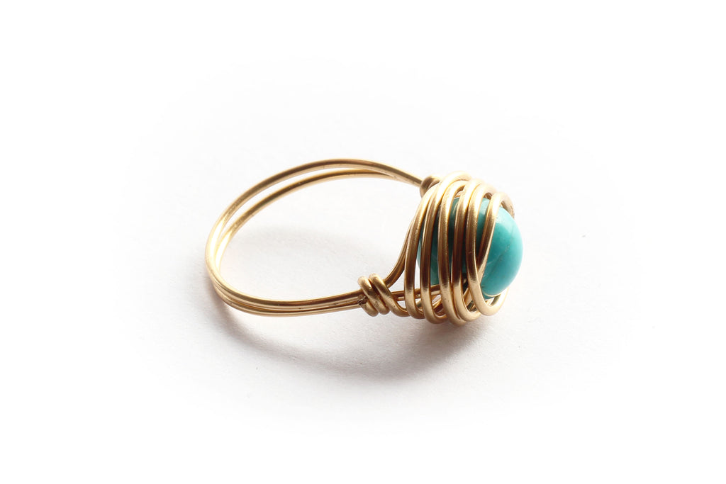 Kerrie Berrie Turquoise Gold Handmade Birthstone Ring