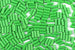 Kerrie Berrie UK Bugle Seed Beads for Jewellery Making in Bright Green