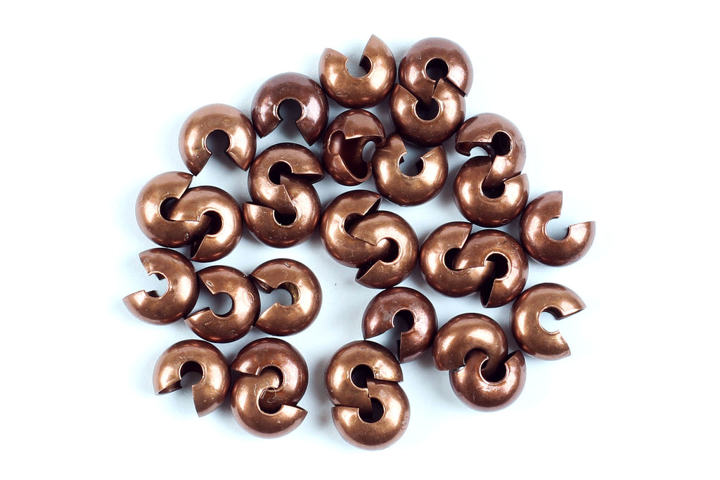 Kerrie Berrie Copper 5mm Crimp Covers for Jewellery Making