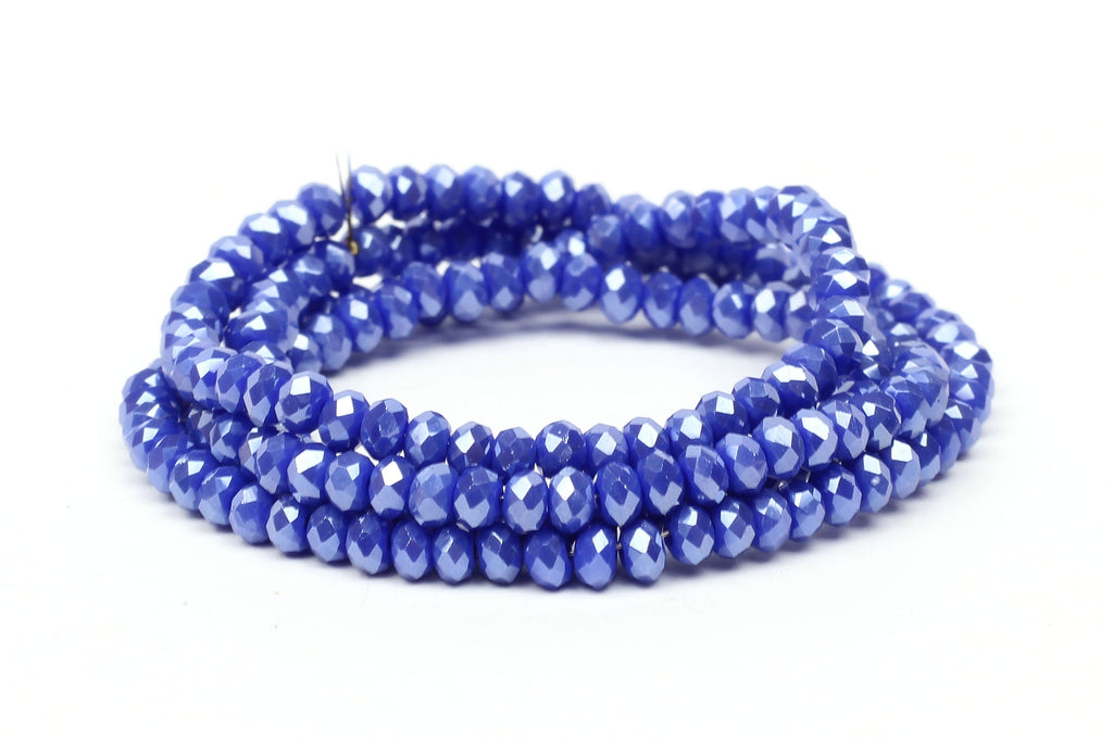 Kerrie Berrie Faceted Rondelle Crystal Glass 3mm Bead Strand