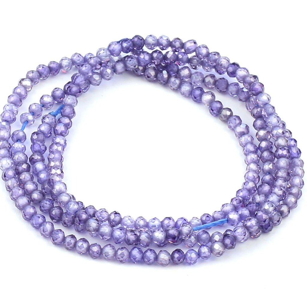 Kerrie Berrie Cubic Zirconia Faceted 2mm Beads Strand