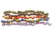 Kerrie Berrie Czech Glass Double Drilled Square 6mm Beads Strand