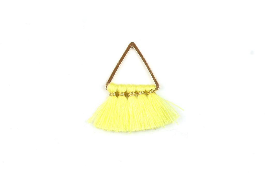 Kerrie Berrie Fringe Tassel Pendant Charm for Jewellery Making in Yellow