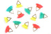 Coral / Orange Triangle Fringe Tassel Charm Pendant 23 x 15mm