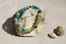Kerrie Berrie Colourful Elasticated Genuine Real Agate Bracelet in Aqua Blue Tones