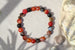 Kerrie Berrie Colourful Elasticated Genuine Real Agate Bracelet in Orange Tones