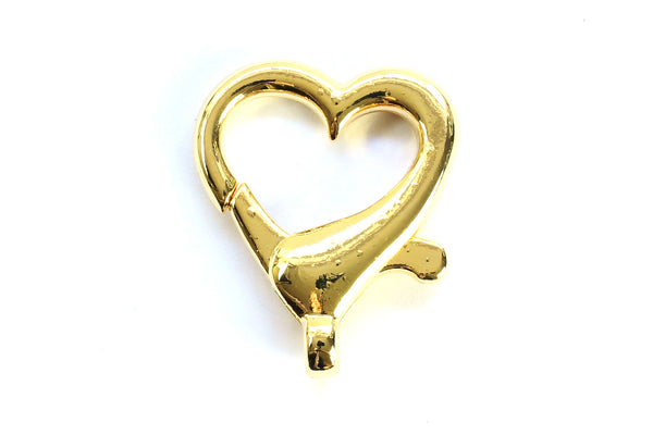 Kerrie Berrie Gold Love Heart Clasp for Jewellery Making Toggle Necklace 