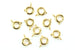 10mm Gold Bolt Ring Clasps (10pcs)