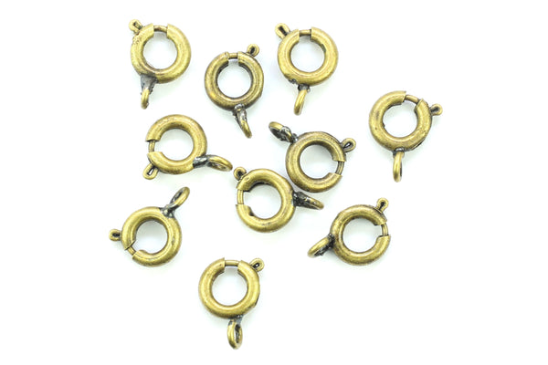 Kerrie Berrie Jewellery Making Antique Brass 9mm Bolt Ring Jewellery Clasps