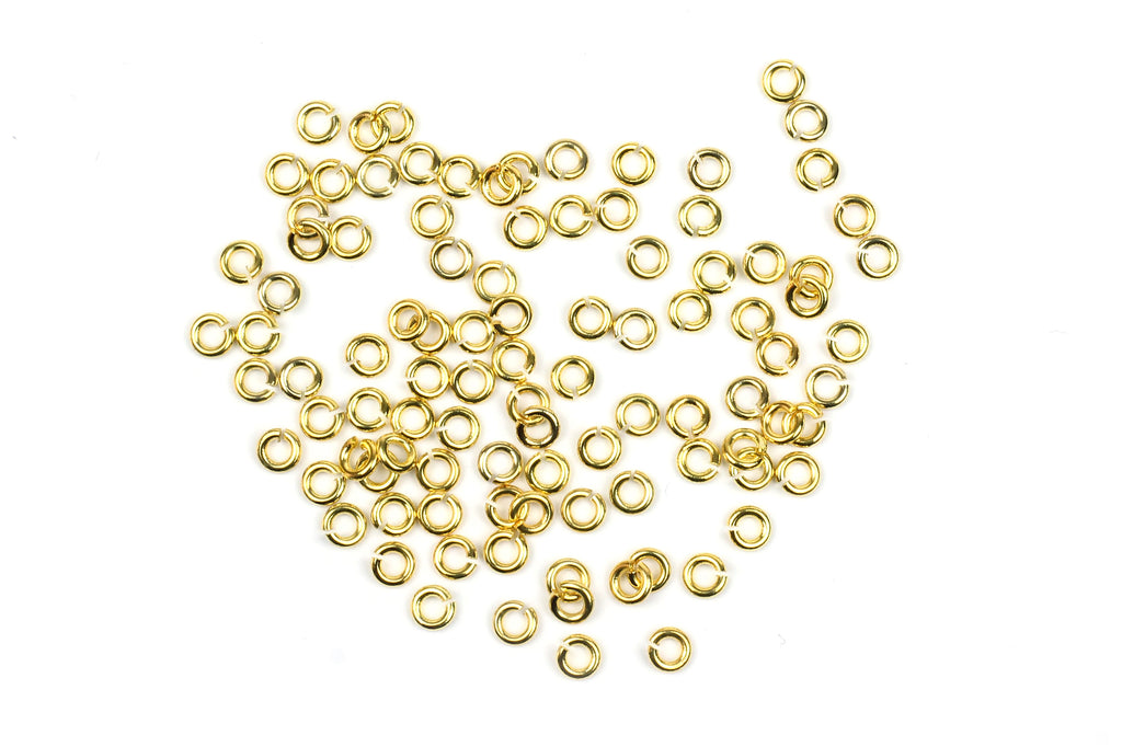 Kerrie Berrie 4mm Gold Open Jump Rings for Jewellery Making