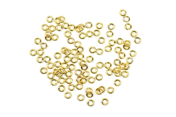 Kerrie Berrie 4mm Gold Open Jump Rings for Jewellery Making