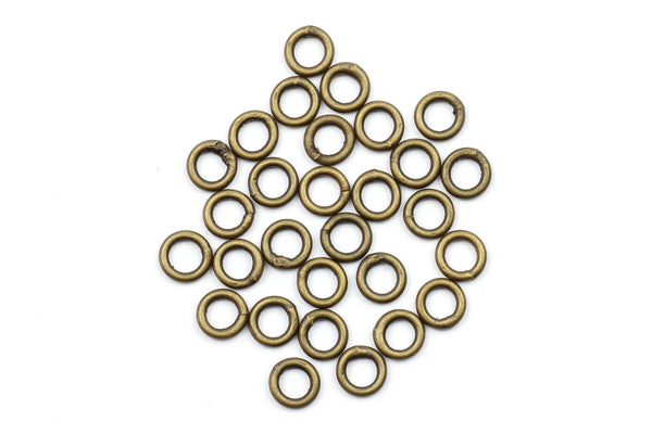Kerrie Berrie 5mm Brass Closed Jump Rings for Jewellery Making