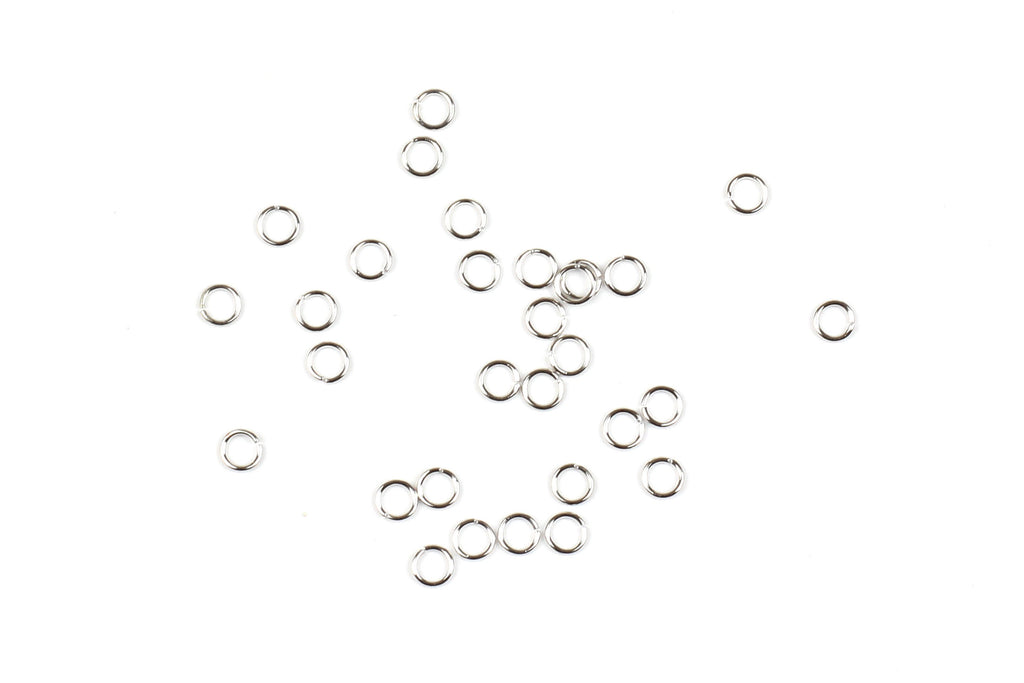 Kerrie Berrie 3mm Silver Rhodium Plated Open Jump Rings for Jewellery Making