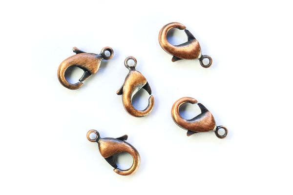 Kerrie Berrie Jewellery Making Antique Brushed Copper 12mm Lobster Clasp Jewellery Clasps