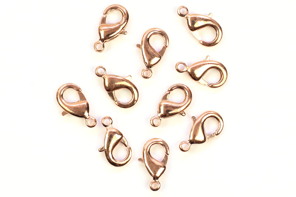 Kerrie Berrie Jewellery Making Rose Gold 12mm Lobster Clasp Jewellery Clasps