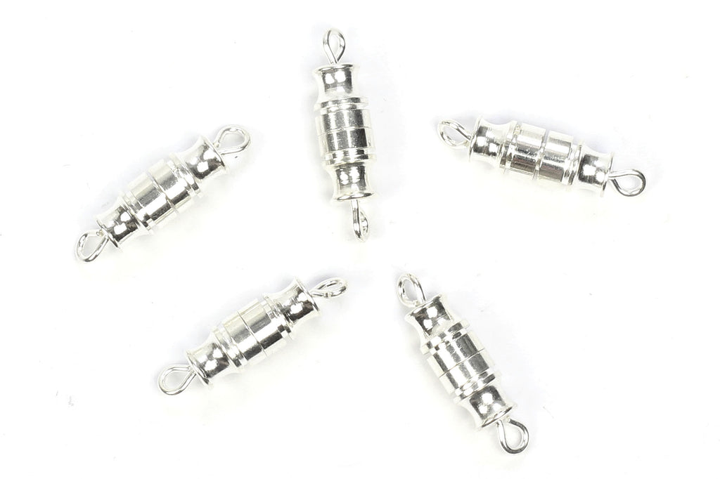 18mm Silver Screw Clasps (5pcs)