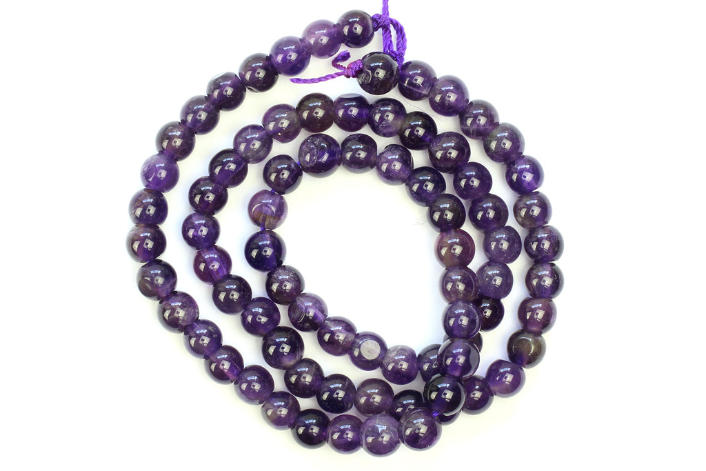Kerrie Berrie Semi Precious Round Amethyst Beads