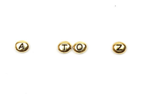 Kerrie Berrie Jewellery Making Beads Tiny Gold Letter Alphabet Beads