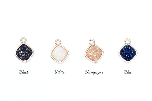 Kerrie Berrie UK Druzy Charms for Jewellery Making Drusy Bead Charm Pendants for Making Jewellery at Home