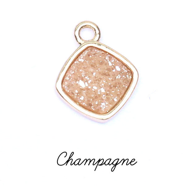 Kerrie Berrie UK Druzy Charms for Jewellery Making Drusy Bead Charm Pendants for Making Jewellery at Home